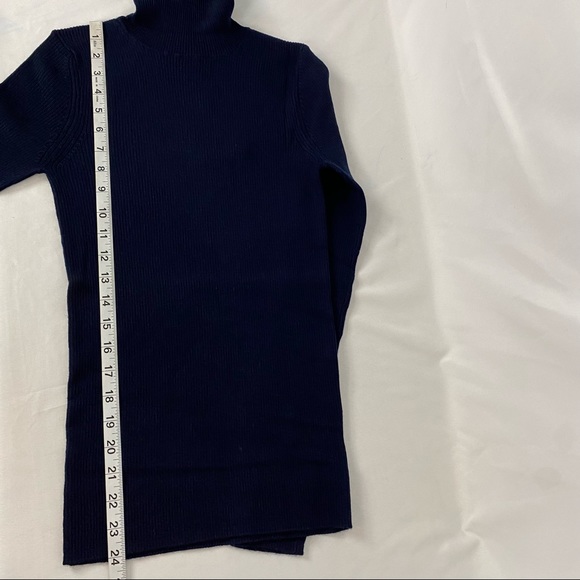 NEW Norse Projects Dark Navy Siri Roll 100% Merino Wool Sweater Womens Size XS - Picture 12 of 16